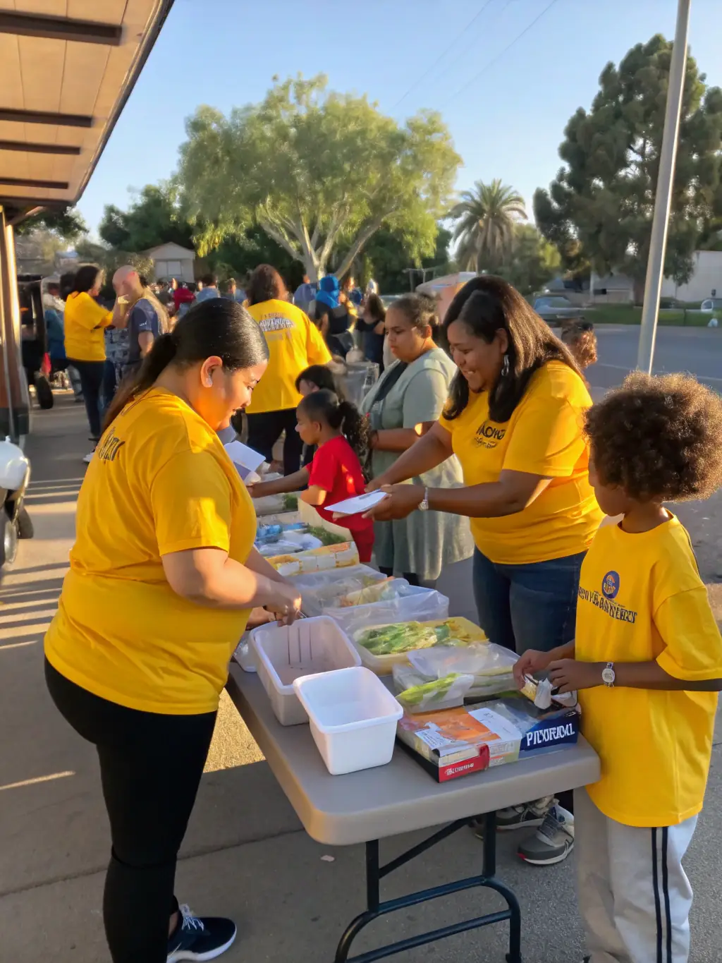 An image of participants engaged in a community outreach activity organized by LES GABARIANS, emphasizing the organization's commitment to social impact.